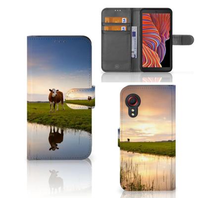 Samsung Galaxy Xcover 5 | Telefoonhoesje | Met pasjeshouder | Koe