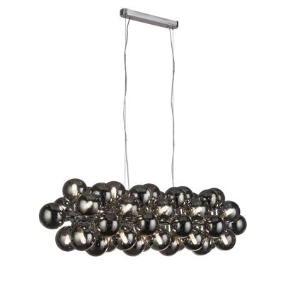 Searchlight Hanglamp GlasBerry Globe 25-lichts zwart met smoke glas - 52131-25SM