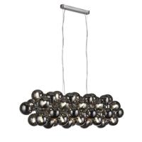 Searchlight Hanglamp GlasBerry Globe 25-lichts zwart met smoke glas - 52131-25SM