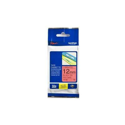 Gelamineerde Tape voor Labelmakers Brother TZE431 Rood/Zwart 12 mm 12 mm x 8 m