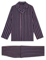 Bio Katoenen Herenpyjama Bombay Stripes Ambassador 1867 Kleur Bordeauxrood Maat Large