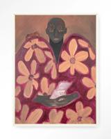 Urban Cotton Wandkleed 'Borrowed Home' 110 x 145cm in Floating Frame - off white