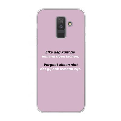 gij zijt ook iemand: Samsung Galaxy A6 Plus (2018) Transparant Hoesje