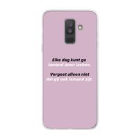 gij zijt ook iemand: Samsung Galaxy A6 Plus (2018) Transparant Hoesje