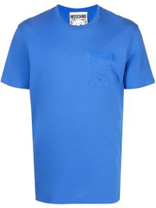 Moschino t-shirt en coton biologique à logo imprimé - Bleu