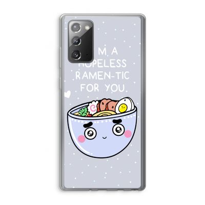 I'm A Hopeless Ramen-Tic For You: Samsung Galaxy Note 20 / Note 20 5G Transparant Hoesje