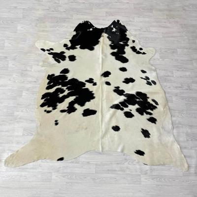 Koeienhuid zwart creme 220x210cm
