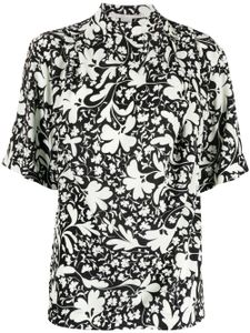 Stella McCartney blouse en soie à fleurs - Noir