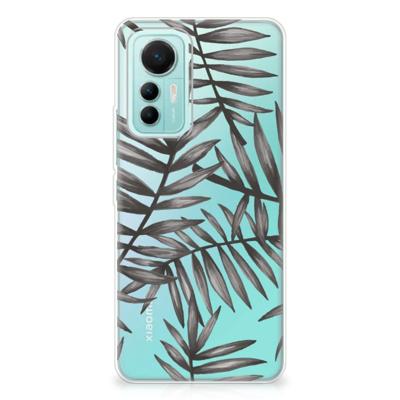 Xiaomi 12 Lite | TPU Case | Leaves Grey Xiaomi 12 Lite | TPU Case | Leaves Grey