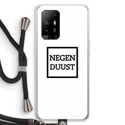 Negenduust vierkant: Oppo A94 5G Transparant Hoesje met koord