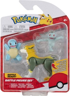 Pokemon Battle Figure Pack - Boltund, Squirtle & Machop