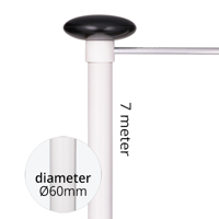 Aluminium baniermast 60mmØ 7 meter