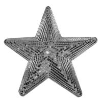 Discobal in ster vorm - 25 x 25 cm - versiering - zilver spiegel glitters - discobollen