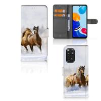 Xiaomi Redmi Note 11/11S | Telefoonhoesje | Met pasjeshouder | Paarden
