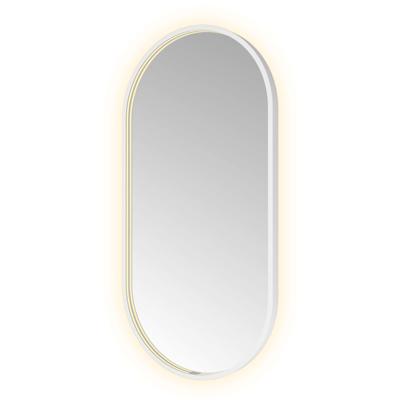 Spiegel Hotbath &MORE 100x50 cm LED-Verlichting Spiegelverwarming Ovaal Mat Wit
