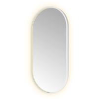 Spiegel Hotbath &MORE 100x50 cm LED-Verlichting Spiegelverwarming Ovaal Mat Wit