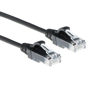 ACT DC9910 LSZH U/UTP CAT6 Datacenter Slimline Patchkabel Snagless | RJ45 Connectoren | Zwart | 10 meter