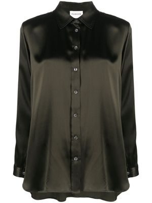 P.A.R.O.S.H. Blouse met puntkraag - Groen