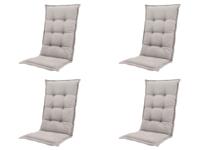 Kussen hoog ca. 123x50 cm Napels taupe water repellent coating (4 stuks) Madison - Madison