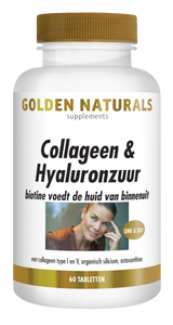 Golden Naturals Collageen & Hyaluronzuur Tabletten