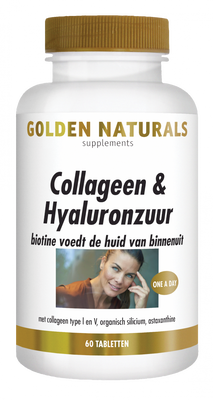 Golden Naturals Collageen & Hyaluronzuur Tabletten