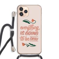 Optimistic flower girl: iPhone 11 Pro Max Transparant Hoesje met koord
