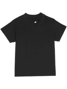 MM6 Maison Margiela t-shirt en coton à détails de découpes - Noir