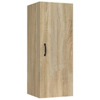 vidaXL Wandkast 34,5x34x90 cm bewerkt hout sonoma eikenkleurig