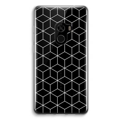 Zwart-witte kubussen: Xiaomi Mi Mix 2 Transparant Hoesje