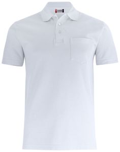 Clique 028255 Basic Polo Pocket - Wit - XS