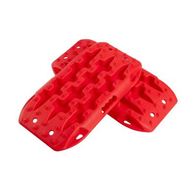 Starthulp Bandenladder voor Zand/Modder/Sneeuw Tractiemat voor Campers Personenauto's Vrachtwagens Rood 58 x 31 x 6 cm 2 Stuks