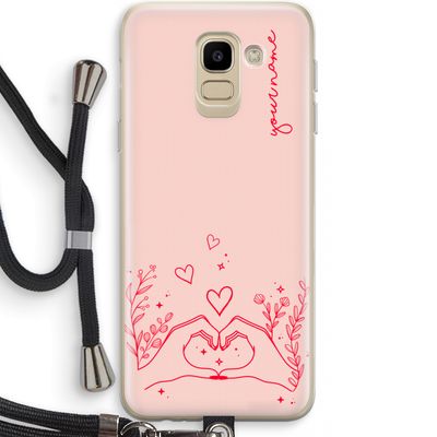 Love is in the air: Samsung Galaxy J6 (2018) Transparant Hoesje met koord