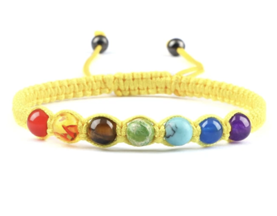 Chakra armband gevlochten - Sieraden - Spiritueelboek.nl