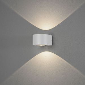 Wandlamp Gela aluminium wit 2x6W 3000K 980 Lumen 7882-250 Konstsmide
