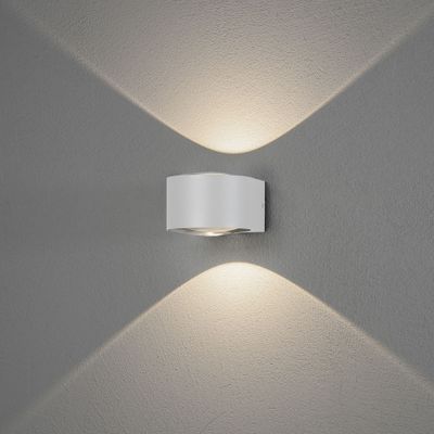 Wandlamp Gela aluminium wit 2x6W 3000K 980 Lumen 7882-250 Konstsmide