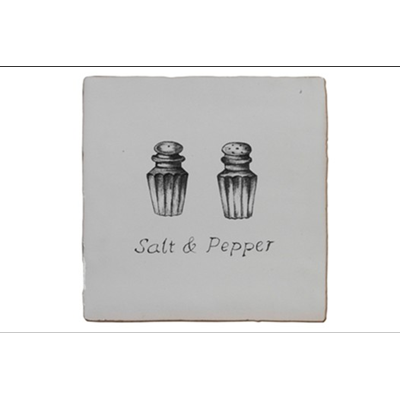 Terre d&apos;Azur Malaga Bone Decor Salt & Pepper 13x13 cm