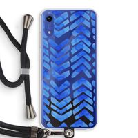 Blauwe pijlen: Honor Play 8A Transparant Hoesje met koord
