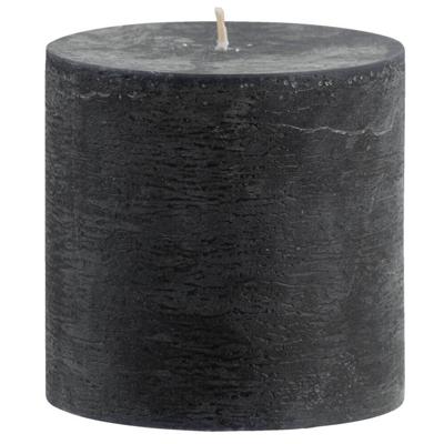 Leen Bakker - Stompkaars Rustiek - 10xØ10 Cm - Paraffine - Zwart