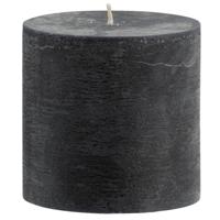 Leen Bakker - Stompkaars Rustiek - 10xØ10 Cm - Paraffine - Zwart