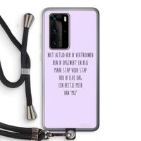 Zelfvertrouwen: Huawei P40 Pro Transparant Hoesje met koord