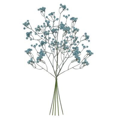 Kunstbloem Gipskruid - 5x - 60 cm - blauw - losse tak - kunst bloem - Gypsophila