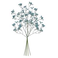 Kunstbloem Gipskruid - 5x - 60 cm - blauw - losse tak - kunst bloem - Gypsophila