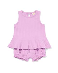 HEMA Baby Kledingset Rib Paars (paars)