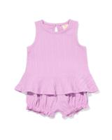 HEMA Baby Kledingset Rib Paars (paars)