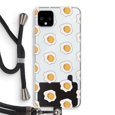 Bacon to my eggs #1: Pixel 4 XL Transparant Hoesje met koord