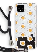 Bacon to my eggs #1: Pixel 4 XL Transparant Hoesje met koord