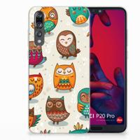 Huawei P20 Pro | TPU Hoesje | Vrolijke Uilen