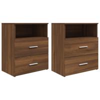 Nachtkastjes 2 st 50x32x60 cm bruineikenkleurig
