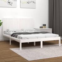 Bedframe zonder matras massief grenenhout wit 200x200 cm
