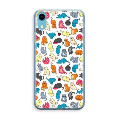 Kleurrijke katten: iPhone XR Transparant Hoesje